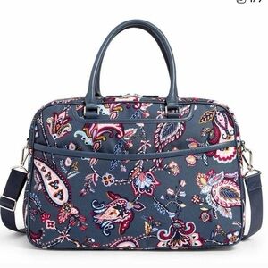 Vera Bradley Felicity Paisley Lay Flat Weekender travel luggage